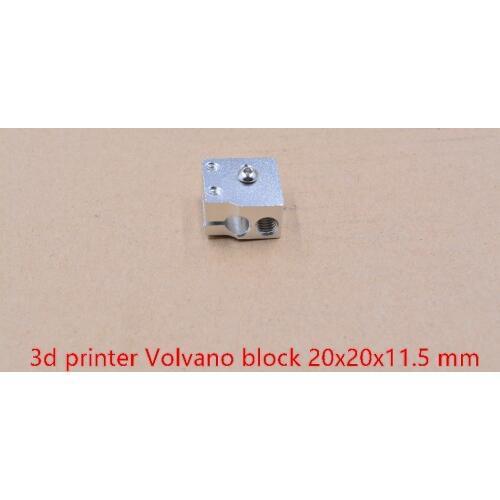 3d printer parts extruder aluminium heater block 20mmx20mmx11.5mm Volvano print head hot end heating 20x20x11.5 1pcs
