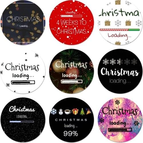 Christmas loading Badge Brooch Pin Accessories For Clothes Backpack Decoration gift 58mm