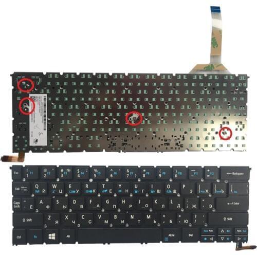 Russian laptop keyboard FOR ACER R7 R7-371 R7-372 backlit RU keyboard black