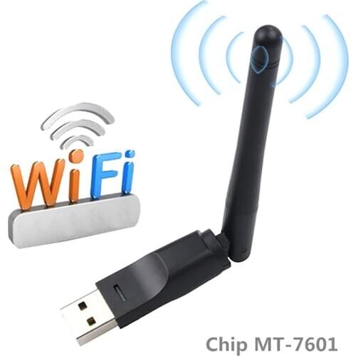 MT7601 150Mbps transmission rate Wireless WiFi Router USB Network Card Adapter with 2dB Antenna USB Network Card for Computer