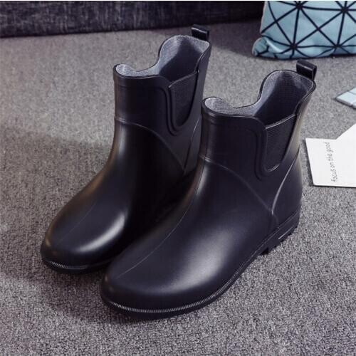 Women Shoes Fashion Rain Boots Chelsea Female Short Tube Lady Rainboots Footwear Waterproof Rubber Pvc Woman Shoes