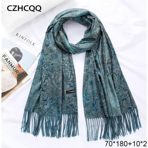 Winter Cashmere Scarf Women Foulard Wool Kerchief Bandana Sjaals Voor Dames Trumpet Plaid Poncho Women Scarf For Ladies