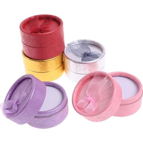 1Pc Bow Storage Case Earring Jewelery Case Square Christmas Gifts Package Boxes