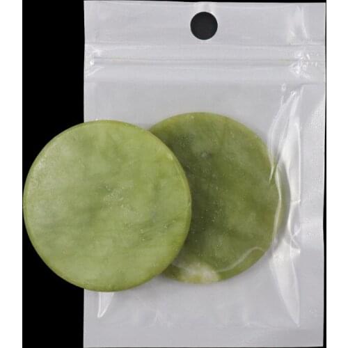 1Pcs Eyelash Extension Glue Adhesive Pallet Pad Stand Holder Round Jade Stone for Fake Eye Lash Holder Tool