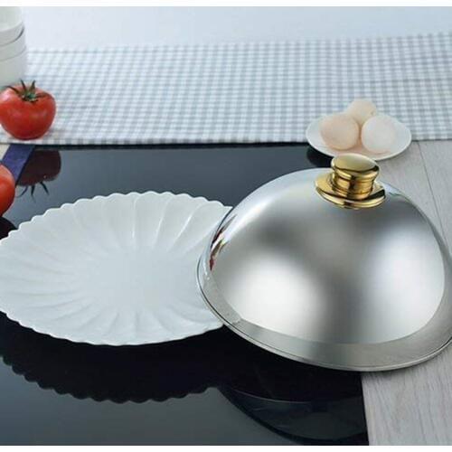 12 Inch Stainless Steel Cheese Melting Dome And Steaming Cover,Polished Steak Cover,Cloche Serving Dish Food Cover,Best For Flat