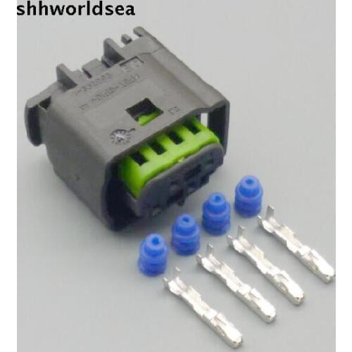 2/10/50/100sets 4 pin car waterproof electrical connectors 4way auto oxygen sensor plug socket connector terminal 1-967640-1