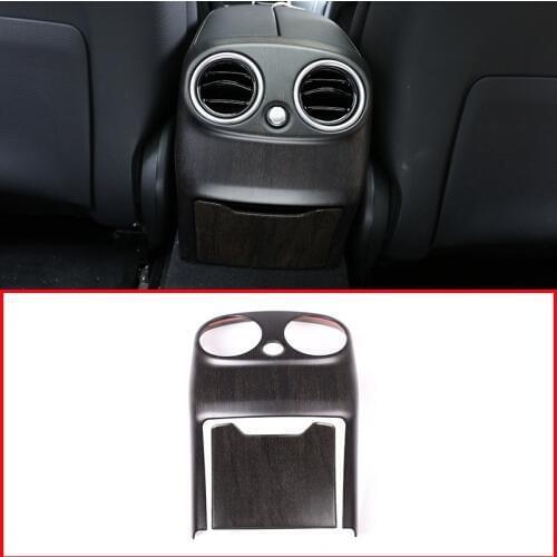2pcs Car Accessories Oak Wood Colour ABS Rear Air Conditioning Vent Cover Trim For Mercedes Benz C Class W205 C-Class 2015-2018