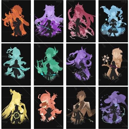 5D Diamond Painting Genshin Impact Anime Cartoon Embroidery Cross Stitch Mosaic Canvas Wall Art Home Decoration Handmade