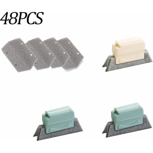 6/12/24/48Pc Brosse Magique Pour Nettoyer Les Vitres Window Cleaning Cloth Kitchen Replacement Tool Desktop Brush Groove Supplie