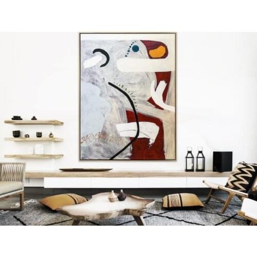 Abstract Painting Large Acrylic Canvas Wall Art Expressionism Playful Modern Painting Wall Art On Canvas Lean On By Chance
