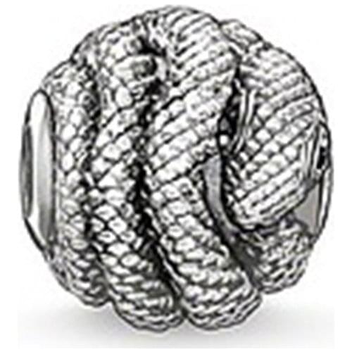 Free Shipping Hot Sale Snake Twining Bead, Trendy Karma Beads 925 Sterling Silver DIY Beads fit Bracelet for Women Men Jewelry