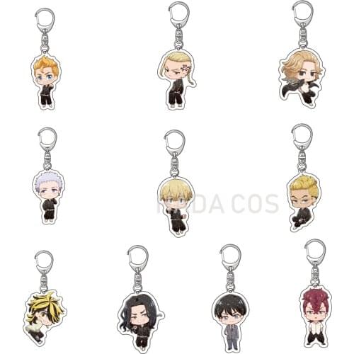 Tokyo Revengers Anime Cosplay Keychain Manjiro Ken Takemichi Hinata Atsushi Chibi Kawaii Bag Pendant Fans Collection Props Gifts