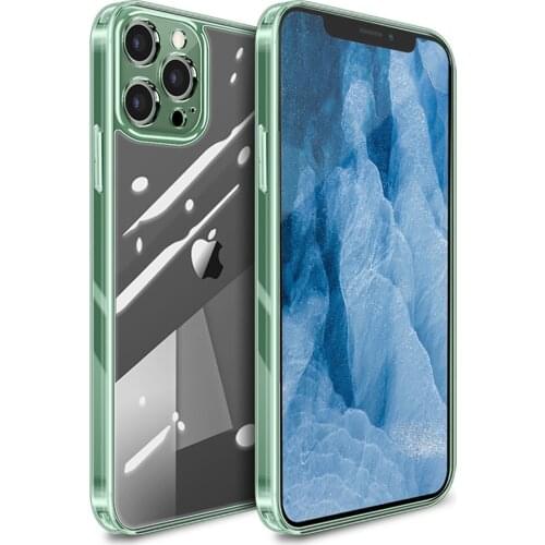 Tempered Glass Phone Case Ultra-thin Anti-fall Transparent Protective Cover For Iphone 12 11Pro Max XS XR 7 8Plus Back Case New