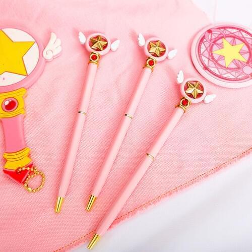 Anime card captor sakura Star Key wands rod stick ballpoint ball pen ballpen stationery