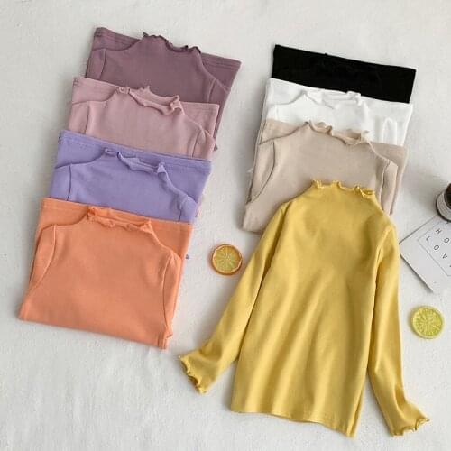 Childrens Clothing Girls' Shirt 2020 Spring New Half-Collar Long-Sleeved Autumn Clothes Female Baby girls top