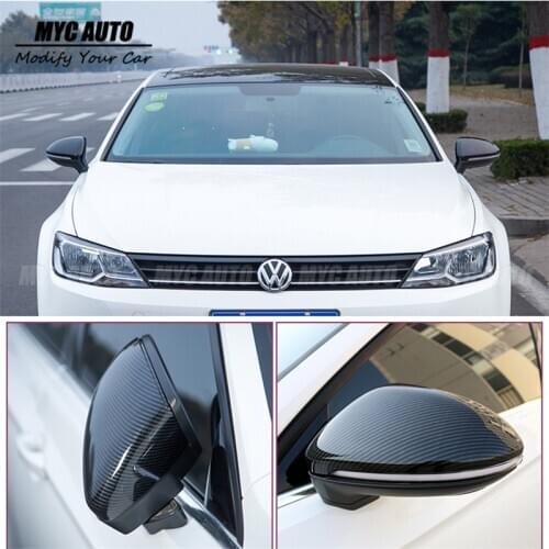 For Volkswagen VW Golf 7 Jeeta Touran Carbon Look Style Rear View Mirror Cover 2013 2014 2015 2016 2017 2018 2019