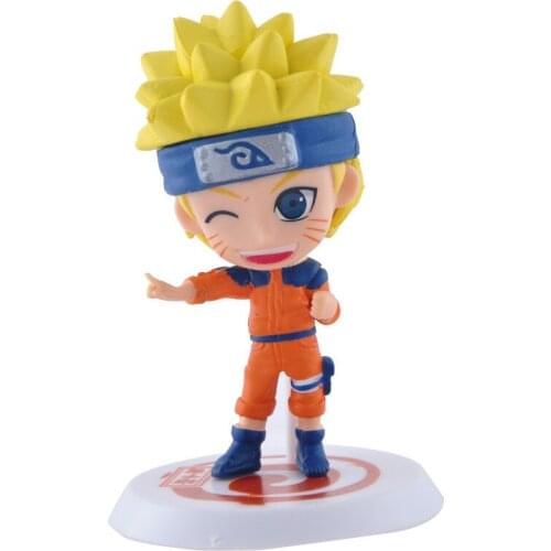 Q Version NARUTO Uzumaki Figure Kakashi Itachi Buy One Get One Anime Toys 7CM PVC Modle Birthday Gift Doll Free Shipping Figma