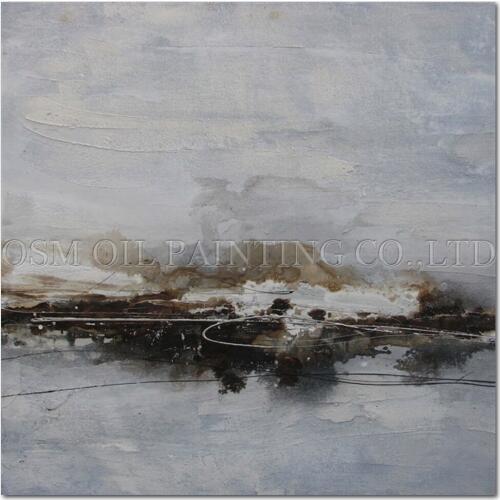 Reproduction Famous Chinese Artist Work Hand-painted Abstract Grey Oil Painting on Canvas Modern Grey Canvas Painting Picture