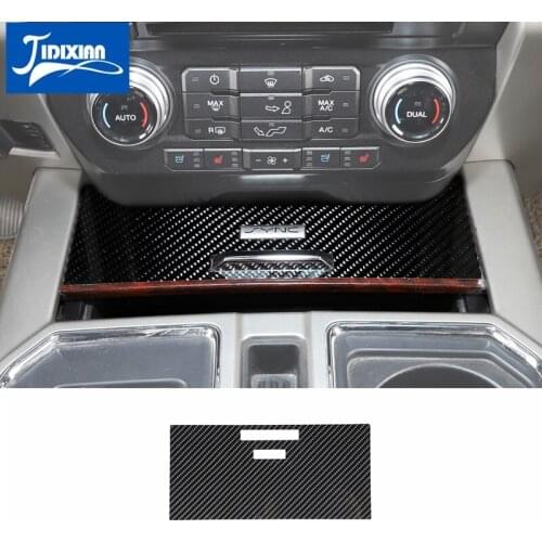 JIDIXIAN Car Gear Shift Front Storage Box Decoration Cover Sticker for Ford F150 2015 2016 2017 2018 2019 2020 2021 Accessory