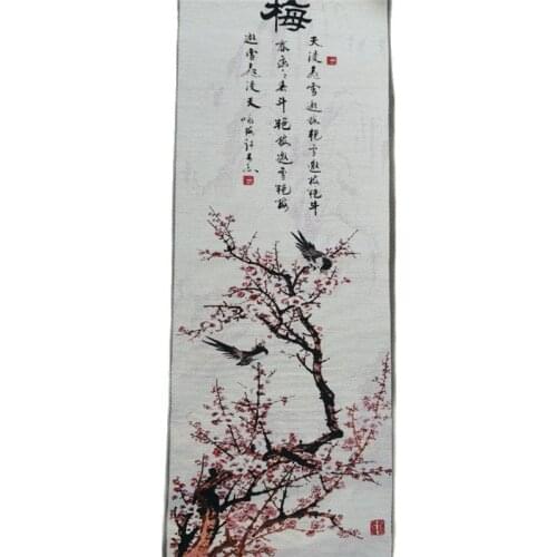 China Four Screen Painting Thangka Embroidery Embroidered Silk Tapestry Embroidery Mei Lan Zhu Ju