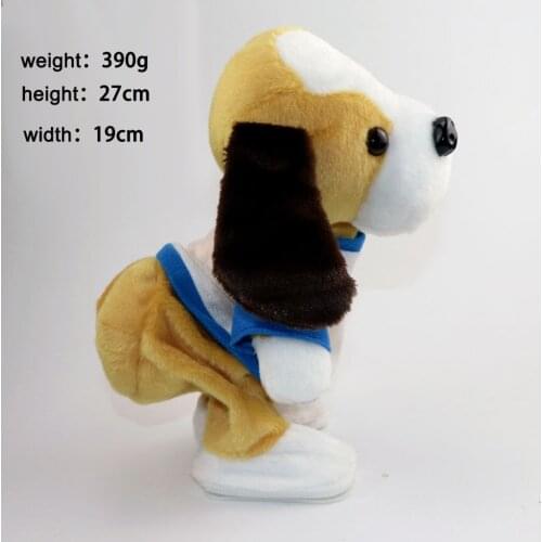 Lovely Electric Dog Plush Stuffed Music with Sound Dolls Interactive Toy