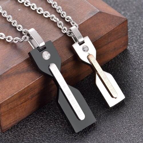 Fashion Couple Pendant Necklace Unisex Lovers Couples Necklaces Jewelry Gift Accessories