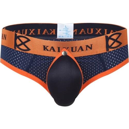 Men Thongs Sexy Enhancing Sponge Cup Pad Male Gay Penis Pouch Underwear Open Front Removable Jockstraps Mens T-Back G String