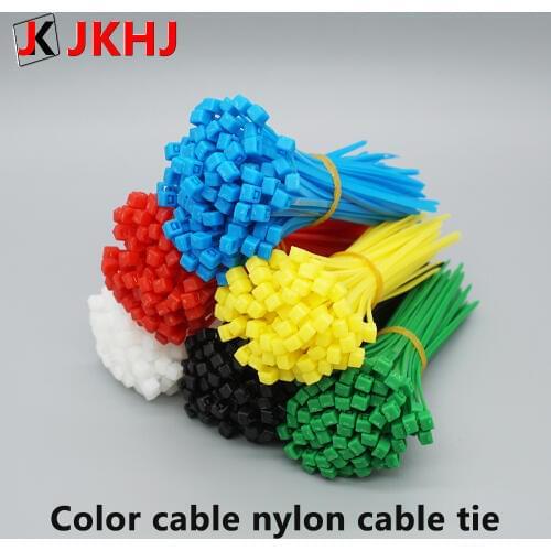 3D Printer Parts Color cable nylon cable tie 3mm*100mm/200mm Self-locking Nylon Cable Ties Fasten Cable decorative strip 100pcs