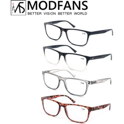 Oversized Reading Glasses Men Women Large Rectangle Readers Eyeglasses, Unbreakable Presbyopic Glasses Diopter from +1.0...+4.0