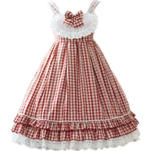 Princess tea party sweet lolita dress vintage lace bowknot high waist lattice victorian dress kawaii girl gothic lolita jsk loli