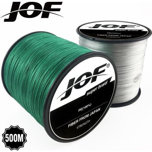500M JOF Brand 22 31 39 43 52 61 78LB Super Strong Japanese colorful Multifilament PE Material Braided Fishing Line