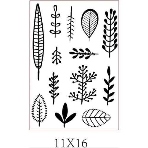 Leaf Transparent Clear Stamps for DIY Scrapbooking/Card Making/Kids Christmas Fun Decoration Supplies ST0772