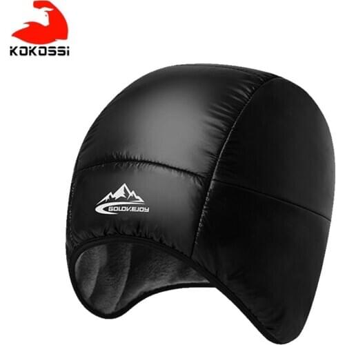 KoKossi Winter Men Outdoor Super Keep Warm Fleece Ski Caps Windproof Thermal Snow Road Cycling Hats Cycling Headwear Scarf