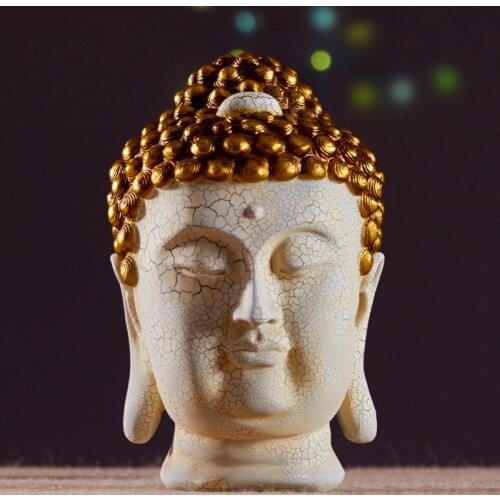 Southeast Asian style, ceramic color Buddha head, Buddha crafts, Buddhist statue, Buddhism decoration, gifts, figurine