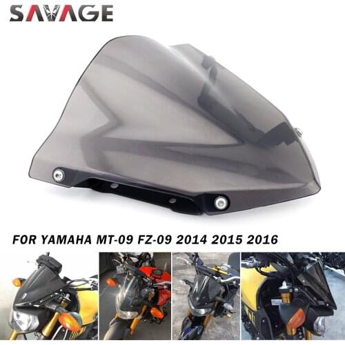 Windshield Windscreen For YAMAHA MT-09 FZ-09 2014 2015 2016 Pare-brise Smoke Motorcycle Accessories Wind Deflectors MT09 FZ09 MT