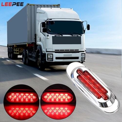 16 LED Flash Light 12V/24V Outline Lamp Waterproof Corner Side Marker Lights for Truck Trailer Van Bus Car Turn Signal Light