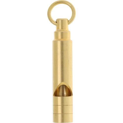 High brass Mini Pocket Safety Survival Whistle Key Chain for Outdoor Camping Emergency Use