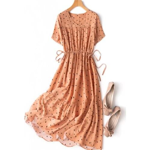 2021 summer womens fashion elegant French romance silk long dress one piece with belt