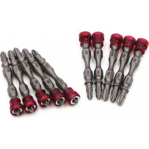1-5pcs Double Head Magnetic Screwdriver Bit Anti-Slip PH2/S2 Cross Screw Electric Power Driver Screwdriver Bit For Power Tool
