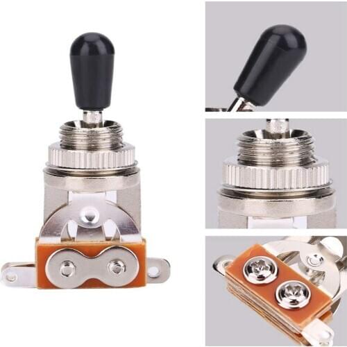 1Pcs 3 Way Guitar Switch, Guitar Pickup Selector Toggle Switch with Black Tip Replacement Part for LP Style Electric Guitar
