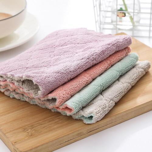 1pc Super Absorbent Microfiber Kitchen Dish Cloth High-efficiency Towel Household Supply Kitchen Tools Tableware Kichen Cle D2A1