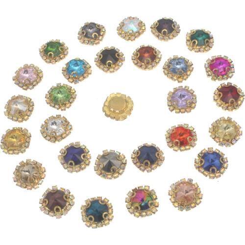 15mm 20pieces/lot Rhinestone Flatback Small Button Decorative with Glass Crystal Stone Embellishments Hair Bow Accessories