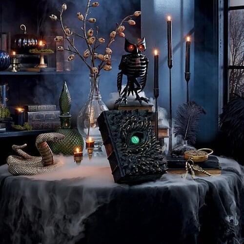 2021 Halloween Ornaments Deluxe Animated Dragon Book Halloween Home Living Room Bedroom Figurines Decoration Cosplay Gifts