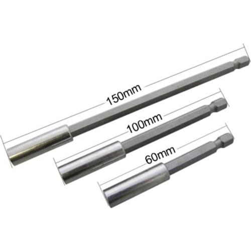 3Pcs 60 100 150mm 1/4Inch Hex Quick Release Magnetic Screwdriver Extension Bit Holder