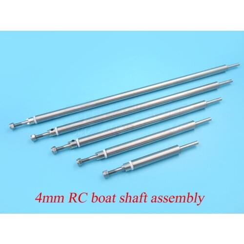 4mm RC Boat Shaft Assembly Shaft With Sleeve 100/130/150/200/250/300mm Spare Parts for DIY Toy Boat Model V/O Speedboat