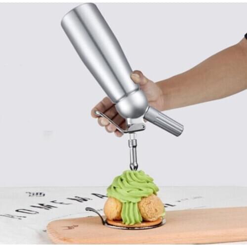 500ml Aluminium Whipped Cream Dispenser Kitchen Cream Whipper Dessert Tools with Nozzles Dropper