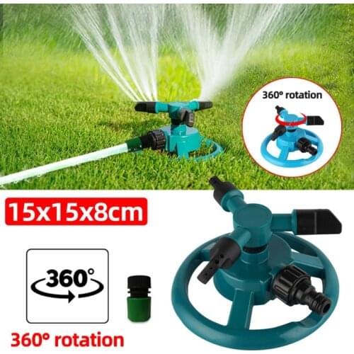 360 Degree Automatic Garden Lawn Water Sprinkler Rotary Nozzle Large Area Coverage Rotating Watering Sprinklers Garden Supplies