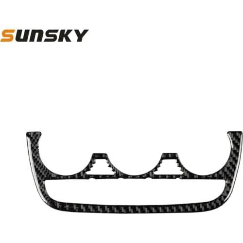 Car Air Conditioning Button Strip Carbon Fiber Decorative Sticker for Audi TT 8n 8J MK123 TTRS 2008-2014