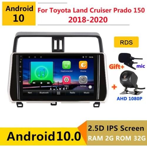 10 inch Android 10 Car DVD Multimedia Player GPS For toyota land cruiser prado 150 2017 2018 audio auto radio stereo navigation