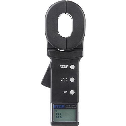 ETCR2000C Digital Clamp On Ground Earth Resistance Tester lightning protection grounding measurement 0-1000ohm 0-32A